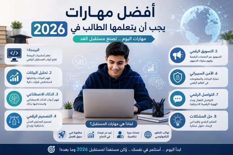 أهم المهارات الرقمية ومهارات المستقبل التي يجب تعلمها في عام 2026.