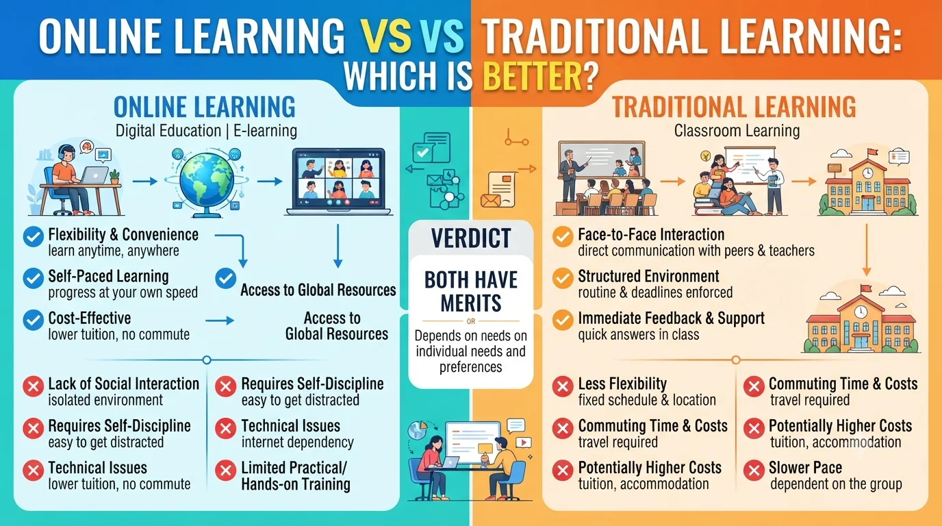Online Learning vs Traditional Learning Which Is Better